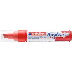 Edding 5000 Acrylmarker in Verkehrsrot mit breiter Keilspitze für Leinwand und Papier.