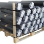 Palette mit Rollen Unkrautvlies Premium, schwarz, 50 m x 2 m. Schutz vor Unkraut im Garten.