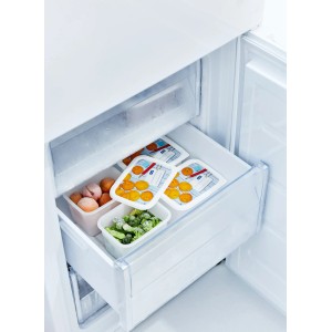 Rotho Gefrierdose-Set Domino 1 l Weiß 4-teilig