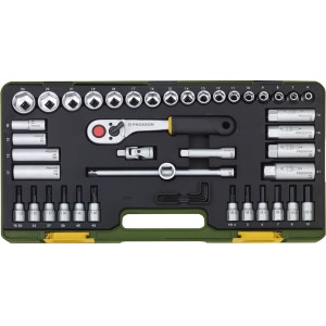 Proxxon Steckschlüsselsatz mit Knüppelratsche 3/8" 47-tlg.