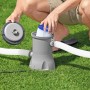 Bestway Filterpumpe für Fast Set Pool mit Filterkartusche und Schlauchanschluss.