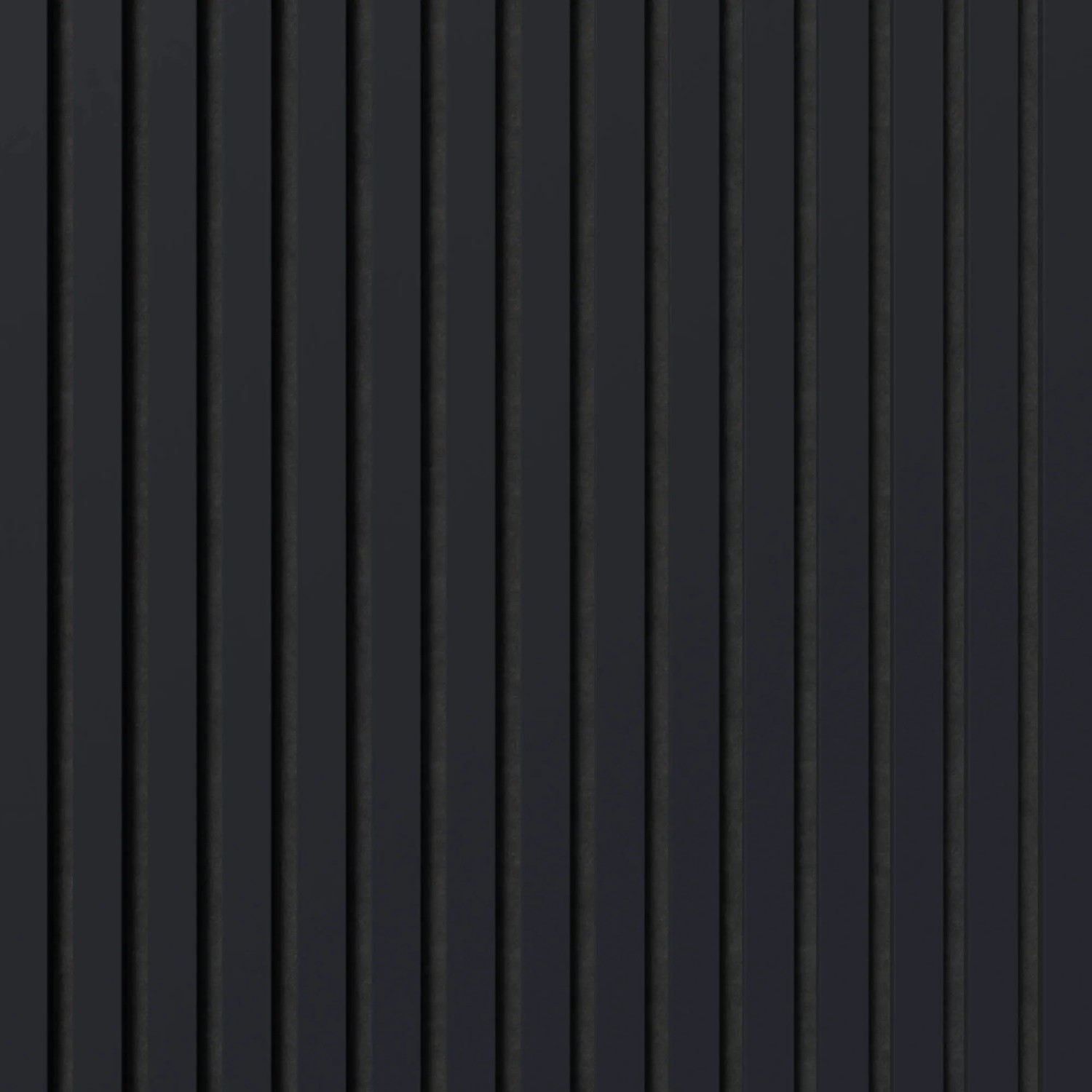 Akustikpaneel Indigoblau mit schwarzen Filzstreifen, 60x240 cm, zur Wand- und Deckenmontage.