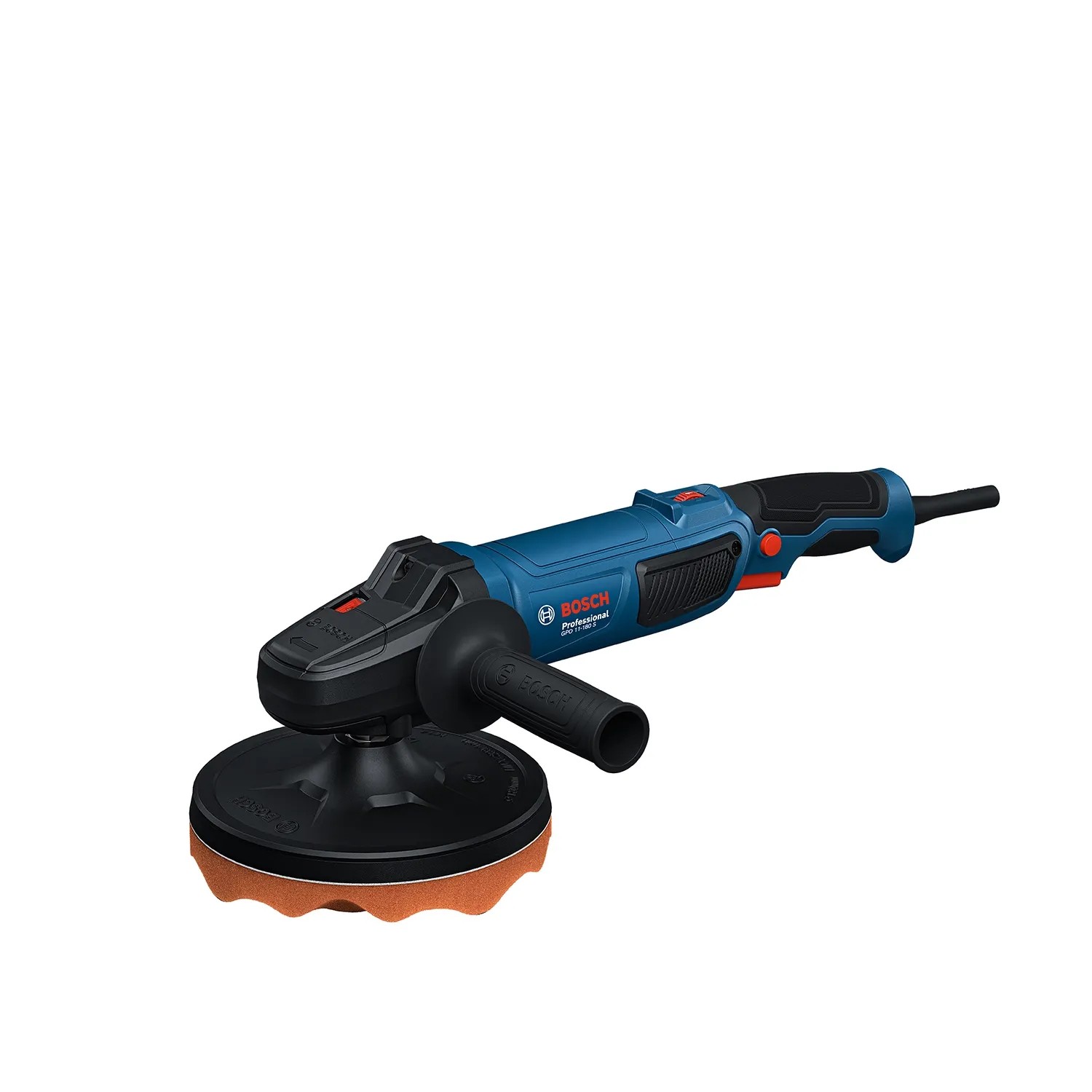 Bosch Professional GPO 11-180 S Polierer für Autopflege mit Polieraufsatz.