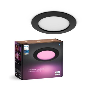Philips Hue Smart-Einbauspot Slim White & Color Ambiance 17 cm Schwarz 1erPack