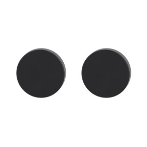 Novadoors Blind-Rosettenpaar in Schwarz, Türbeschläge zur Abdeckung von Schlüsselloch-Bohrungen.