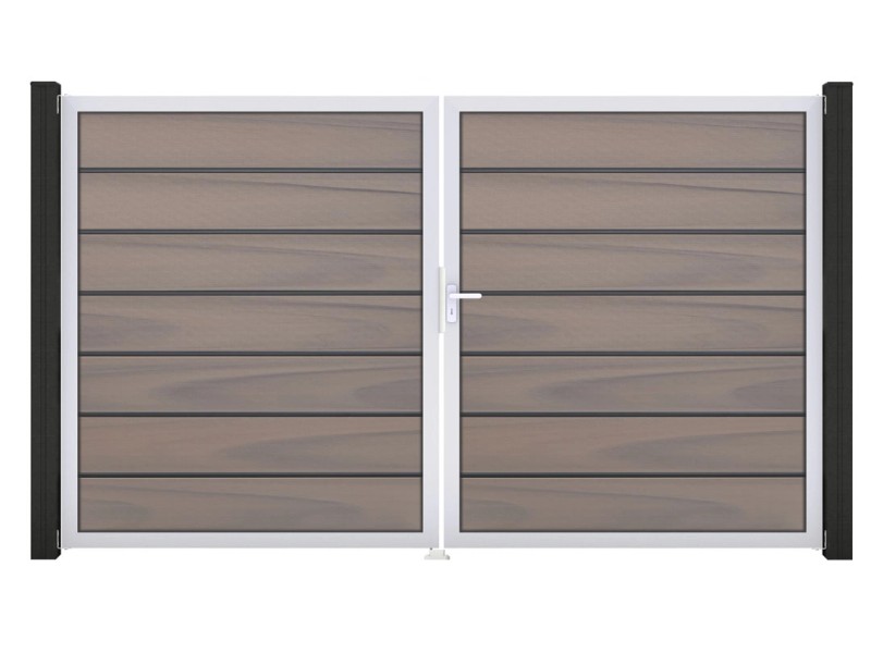GroJa Grande Steckzaun Tor Premium DIN Rechts EV1 BiColor co