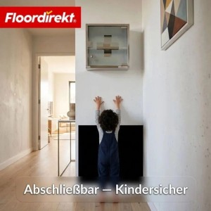 Floordirekt Medizinschrank Allen Abschließbarer mit Glastür Silber 30 x 30 cm 2 Fächer