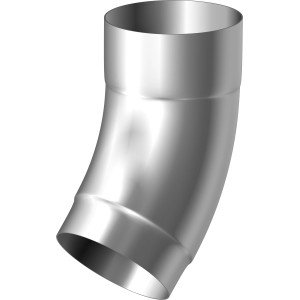 Fallrohrbogen NW 60/40° aus Aluminium, naturfarben, für die Metall-Dachrinne.