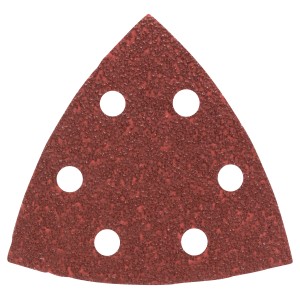 Bosch Schleifblatt K40, 93mm, für Deltaschleifer, 25er Set, rotbraun mit 6 Löchern.