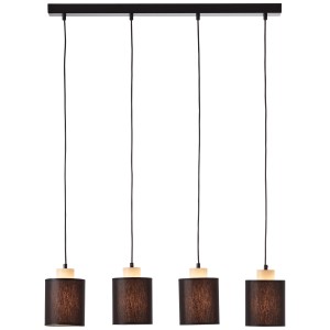 Brilliant Pendelleuchte Vonnie Holz-Schwarz