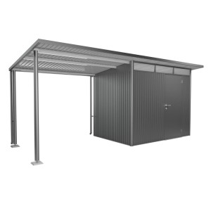 Biohort Seitendach für AvantGarde Gerätehaus A2/A6, Gr. L, Quarzgrau-Metallic.