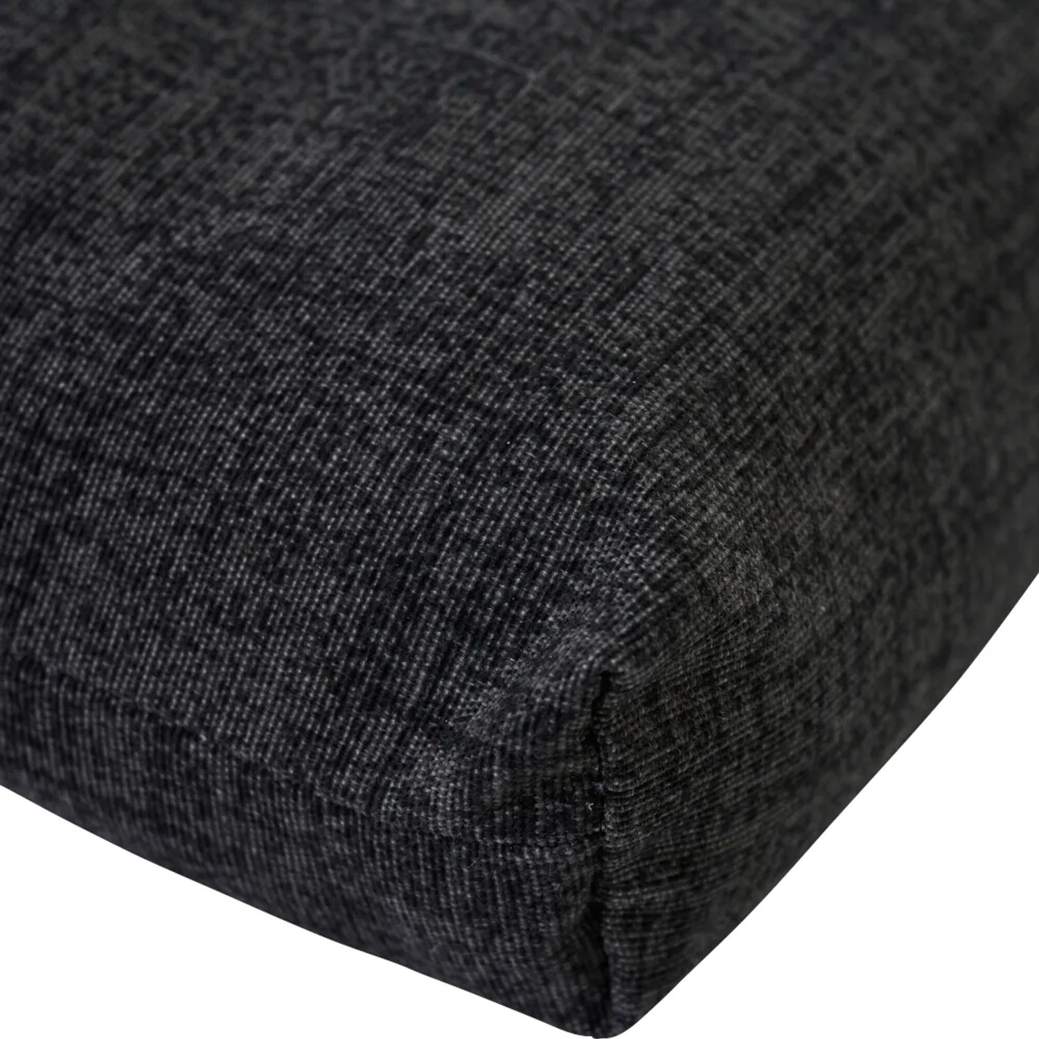 Detailaufnahme: Anthrazitfarbenes Siena Garden Banksitzkissen Comfort, 110x44x7 cm. Bequemes Kissen mit Struktur.