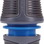 LUX Schlauchverbinder 19 mm mit Wasserstopp für Gartenschläuche, aus Kunststoff.
