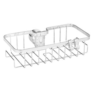 Wenko Duschstangencaddy Floresta Eckig 24 cm x 6,2 cm x 14 cm Silbrr Glänzend