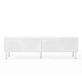 okwish TV Schrank mit Stauraum Kabelmanagement Minimalistisch 180x40x52cm Weiß