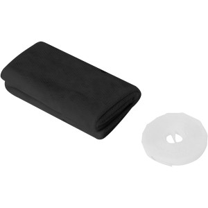 Schwarzes Fliegengitter Fenster 130x150cm mit Klettband zur einfachen Montage.