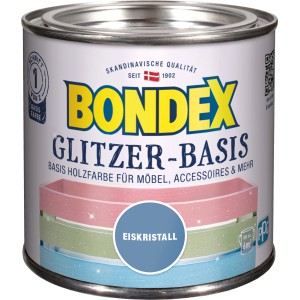 Dose Bondex Glitzer-Basis Blau "Eiskristall" seidenmatt, Effektfarbe für Möbel und Wände.