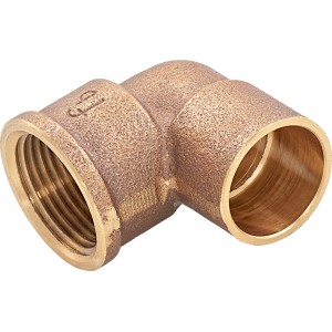 Löt-Winkel aus Rotguss, 37 mm, für Heizung und Wasserinstallation.