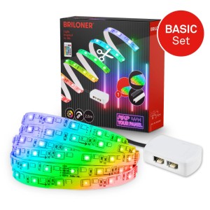 Briloner LED Band Pimp your Panel Starter-Set Fernbedienung Dimmbar RGB+W 2,6 m