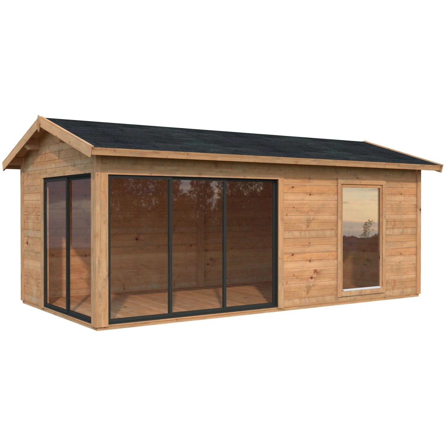 Palmako Gartenhaus Amanda Slide 595 x 300 cm Hellbraun FSC®_2