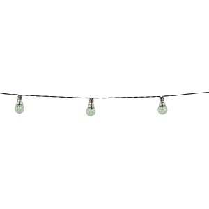 Bunte LED Solar Lichterkette mit 10 Lampen für Garten, Balkon oder Terrasse.