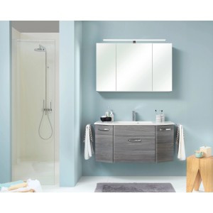 Pelipal Badmöbel-Set Zoey Graphit 112 cm 3-tlg.