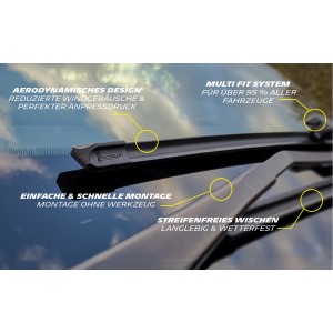 Michelin Scheibenwischer Set Multi Fit MF6045