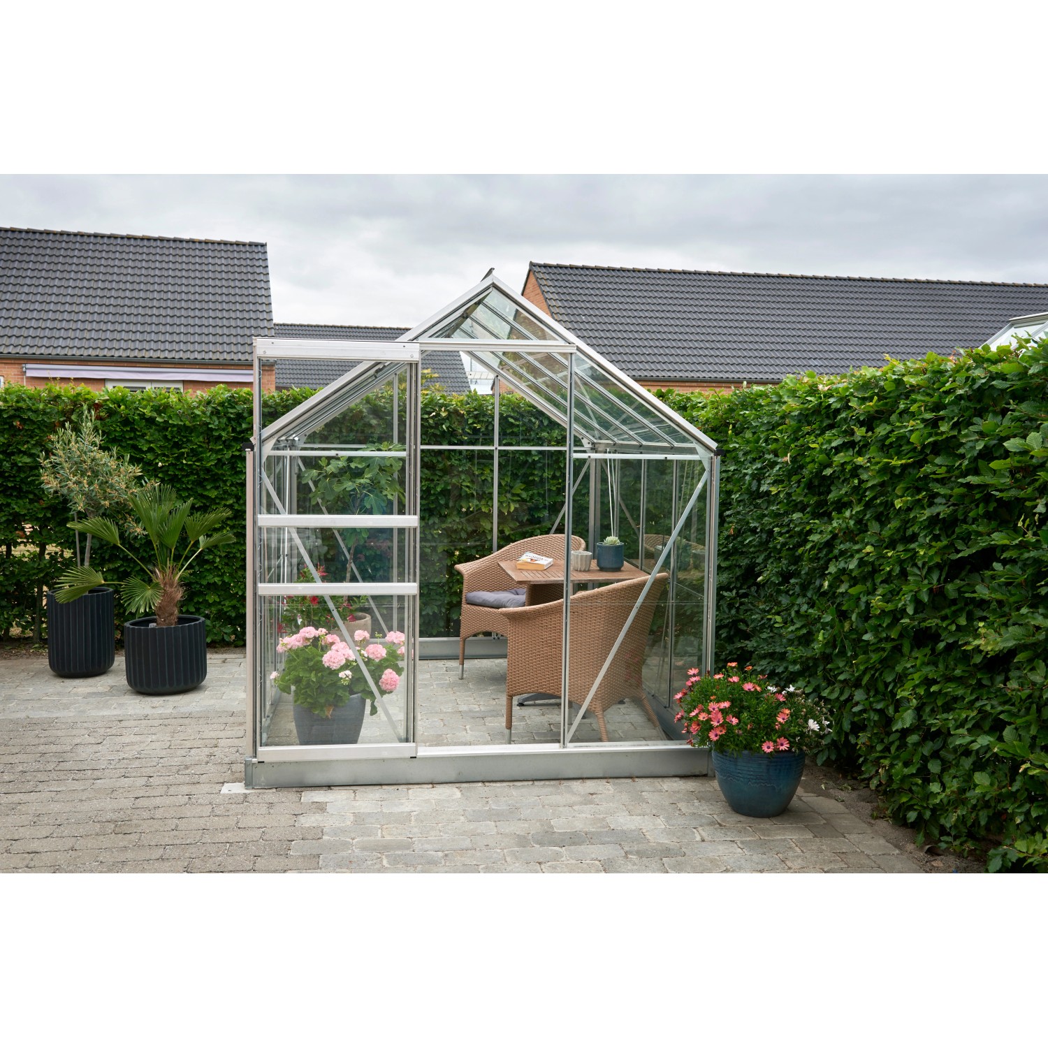 Halls Gewächshaus Popular 86 mit 3 mm Blankglas Alu 5 m² kaufen bei OBI