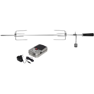 Enders Grillspieß aus Edelstahl für Boston Black 6 Gasgrill, mit Motor und Zubehör.