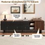 okwish TV-Schrank mit Vier Türen Wohnzimmer 180x38x50cm Braun_8