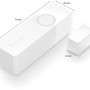 Philips Hue Secure Kontaktsensor 2er-Pack, weiße Sensoren mit Maßen für Tür- und Fensterüberwachung.