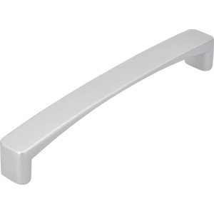 Siro Möbelgriff 1666, Aluminiumfarben, Lochabstand 128 mm. Metallgriff für Schranktüren und Schubladen.