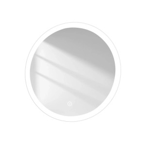 Runder Emke Badspiegel 60cm mit integrierter LED-Beleuchtung, Touch-Schalter und Beschlagfrei-Funktion.