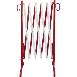 Schake Auziehabsperrung, rot-weiß, bis 250 cm ausziehbar, für Baustellen und Absperrungen.