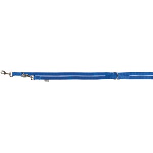 Blaue Jollypaw V-Leine L-XL, 2 m lang, 25 mm breit, aus Nylon, 3-fach verstellbar.