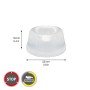 Wagner Elastikpuffer-Set, 12 transparente Möbelgleiter Ø 22 mm x 10 mm, selbstklebend.