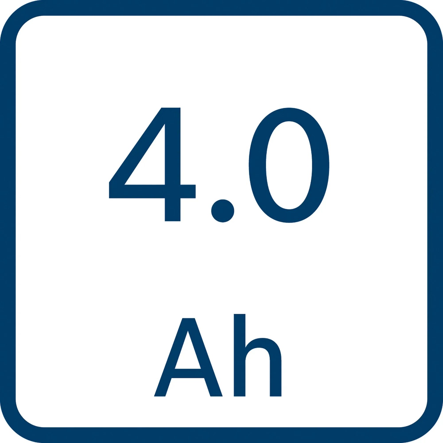 Symbol für 4.0 Ah Akku-Kapazität für Bosch Professional 18V Werkzeuge.