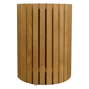 Lackierter Pflanzkasten Quadra, Ø 34 cm, Naturholz-Optik, ideal für Innen- und Außenbereich.