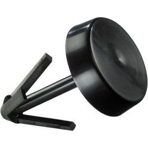 Schwarze Mastabdeckklappe MAD42 021 für Rohre bis 42mm Durchmesser.