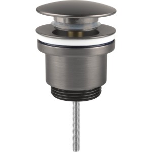 baliv Push Ventil PV-3470 Gun Metal für Waschtisch, Auslaufventil mit Push-System.