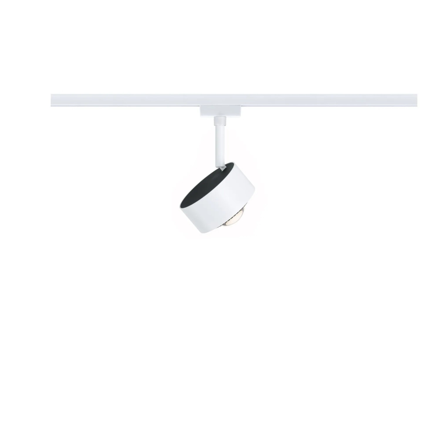 Paulmann LED-Schienenspot Aldan, signalweiß, für URail-Schienensysteme, warmweißes Licht.