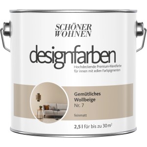 Schöner Wohnen Designfarben Gemütliches Wollbeige matt 2,5 l