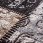 Vintage Teppich Vecchia 1110 in Silber, 160x230 cm. Handgefertigter Flachgewebe Teppich mit Jacquard Muster.