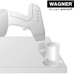 Montage eines höhenverstellbaren Wagner Möbelfußes (Edelstahl-Optik) mit einem Akkuschrauber.