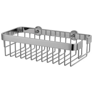 Nie Wieder Bohren Duschkorb Aluxx, verchromtes Aluminium, zur Wandmontage im Bad.