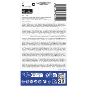Rückseite der Varta Baby C LR14 2er Packung. Zeigt Produktinfos, Barcode, Recycling-Symbole. Made in Germany.