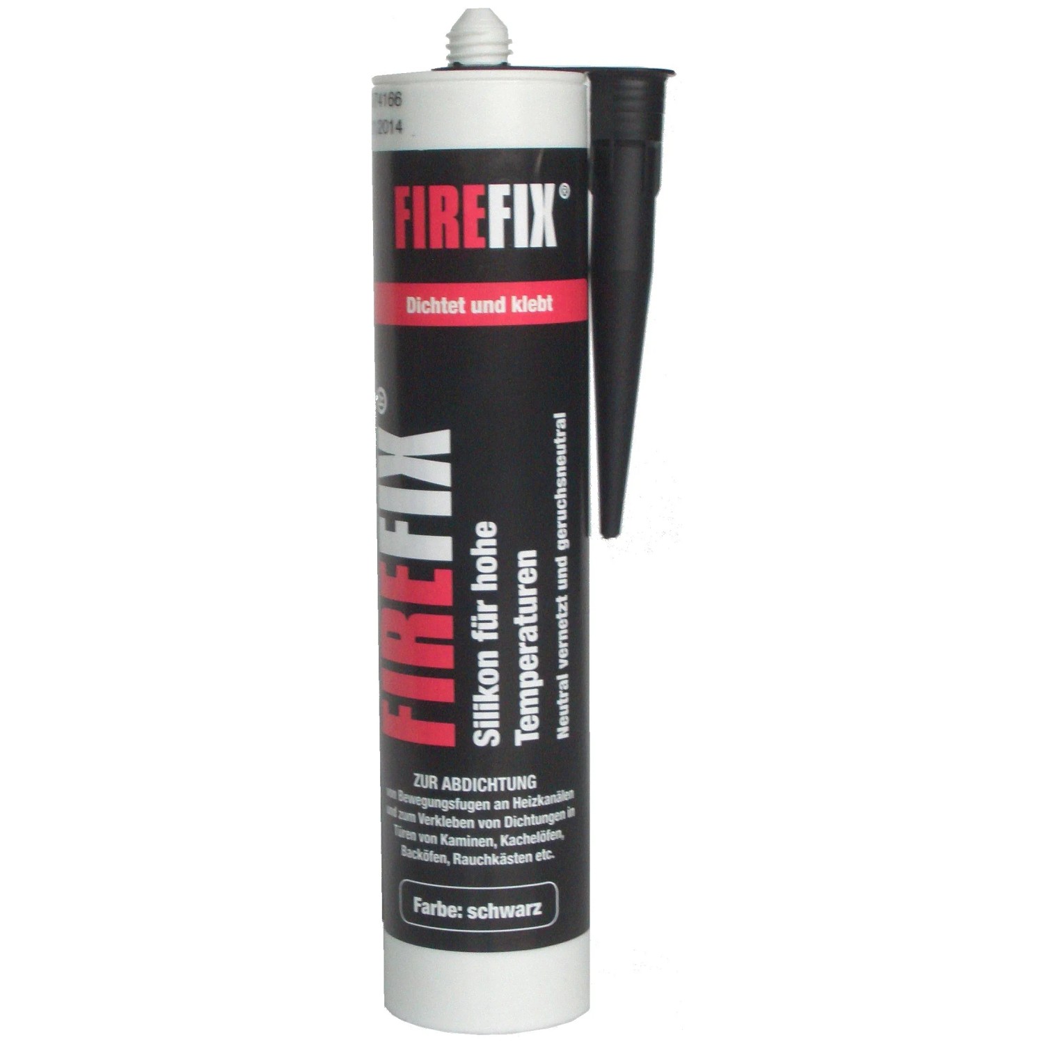 Firefix Hitzebeständiges Silikon, schwarz, für Kamine & Öfen. Hitzebeständig bis 250°C.
