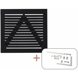 Plus Holz Einzeltor Osaka Nadelholz Schwarz 100 cm x 93 cm