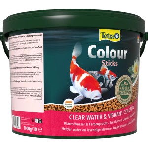Tetra Pond Colour Sticks Fischfutter 10 l für Gartenteichfische und brillante Farben.