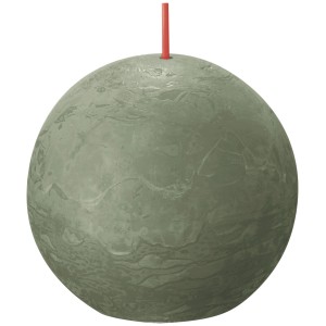 Bolsius Kugelkerze Shine, Farbe Frische Olive, 76mm Durchmesser.